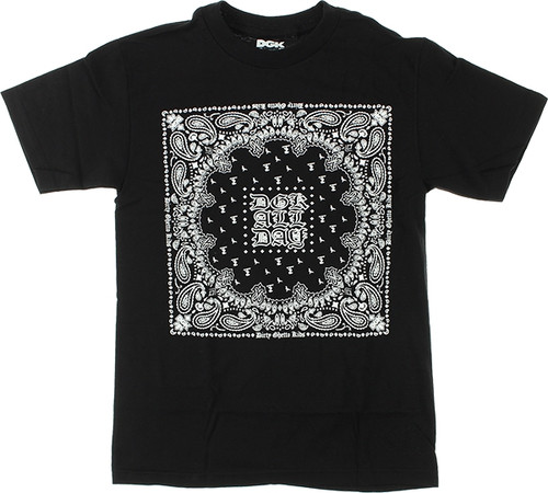 DGK BANDANA SS TSHIRT LARGE  BLACK