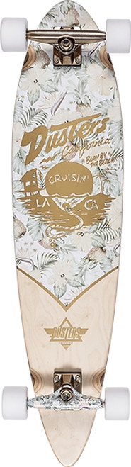 DUSTERS CRUISIN KALEA SKATEBOARD COMPLETE-8.75x37 WHT/GOLD