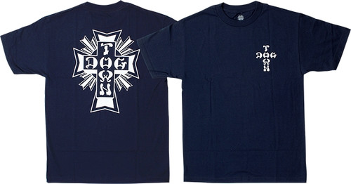 DOGTOWN CROSS TSHIRT LOGO SS TSHIRT MEDIUM NAVY