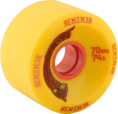 REMEMBER HOOT 70mm 74a YELLOW WHEELS SET