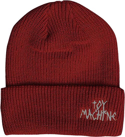 TOY MACHINE TAPE LOGO BEANIE MAROON