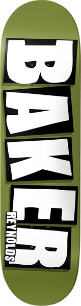BAKER REYNOLDS BRAND NAME SKATEBOARD DECK-7.75 SWAMP GREEN