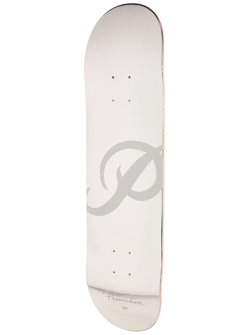 Primitive Classic P Skate Deck Silver Foil 8.125