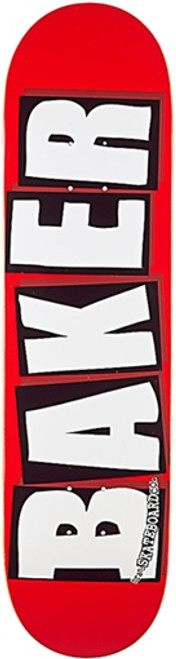 BAKER BRAND LOGO SKATEBOARD DECK-8.0 RED/WHITE