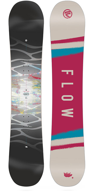 Flow Silhouette Snowboard Womens Black White Color 144