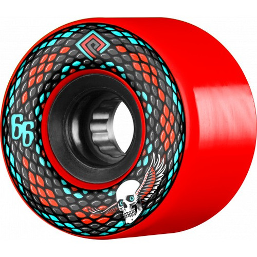 Powell Snakes Wheels Set Red Black 66mm/75a