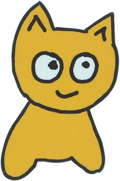 MEOW CAT DECAL STICKERS 1.82"x2.9" (2 pack)