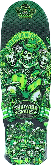 SHIPYARD SWF AMERICAN DREAM SKATE DECK-9.5x32.25 GREEN