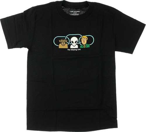 ALIEN WORKSHOP MISSING LINK SS TSHIRT XLARGE BLACK