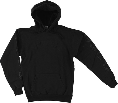 SPITFIRE OLD E EMBROIDERED HOODIE SWEATSHIRT XLARGE BLK/BLK