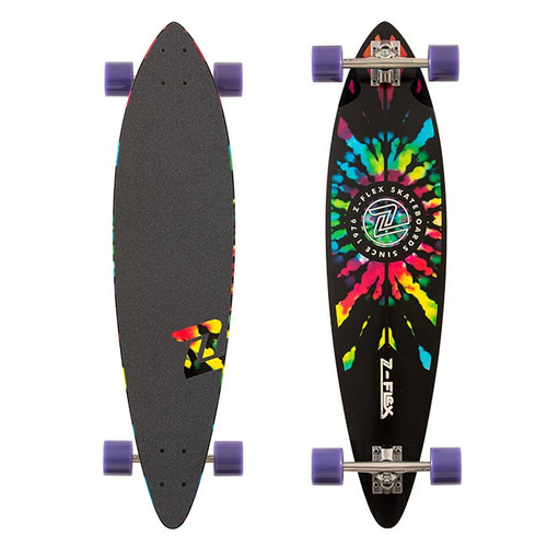 Z Flex Pintail Longboard Complete Black TieDye 38x9