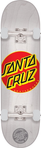 SANTA CRUZ CLASSIC DOT SKATEBOARD COMPLETE-7.75 WHITE