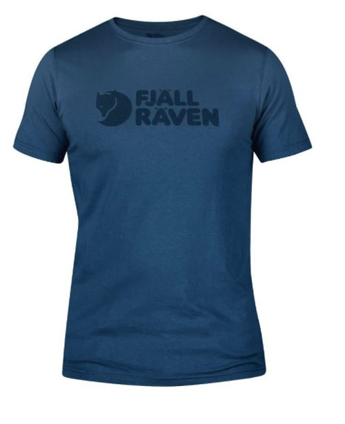 Fjall Raven Logo Tshirt Mens Uncle Blue