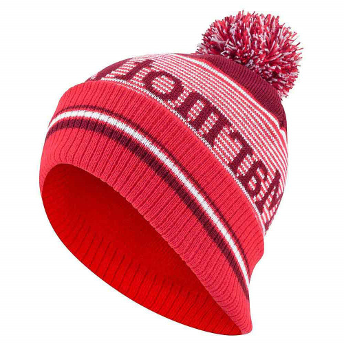 Marmot Womens Foxy Pom Beanie Red Dahlia OneSize