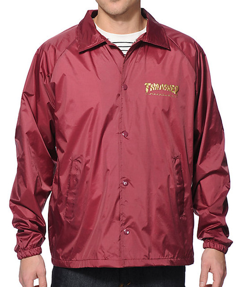 Thrasher Pentagram Coach Jacket Maroon Small