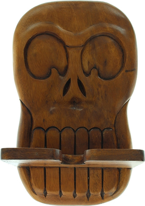 Beatnik Skate Rack Skull Woodgrain Large