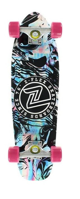 ZFlex Adams Cruiser Skateboard Complete Acid Black 7.5x29