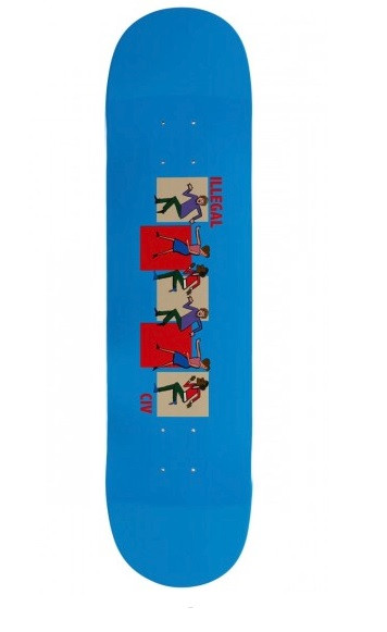 Illegal Civilization Dance Skateboard Deck Blue 8.5