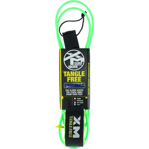 XM Tangle Free DS Comp Surf Leash Green 7"