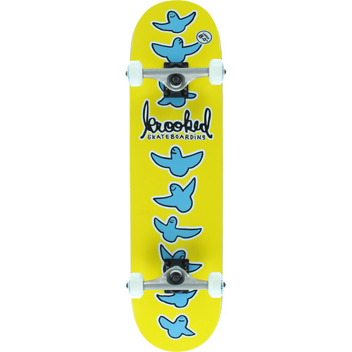 Krooked Birdical Skateboard Complete Yellow Blue 8