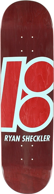 PLAN B SHECKLER STAINED SKATE DECK-8.12 RED