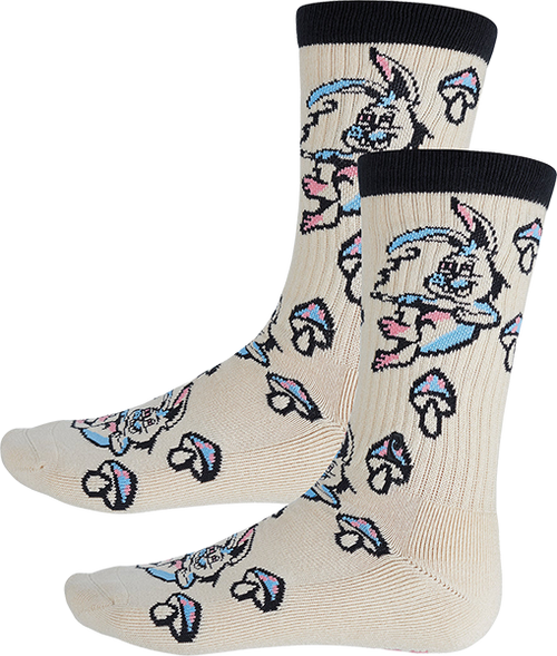 PSOCKADELIC BUZZED BUNNY CREW SOCKS 1PR