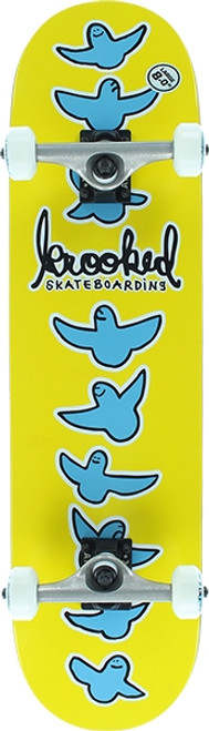 KROOKED BIRDICAL SKATEBOARD COMPLETE-8.0 YEL/BLU