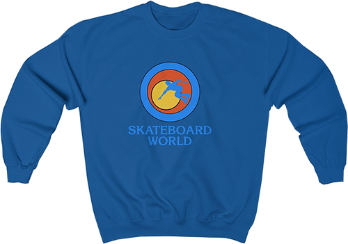 45RPM SKATEBOARD WORLD CREW/SWT SMALL BLUE