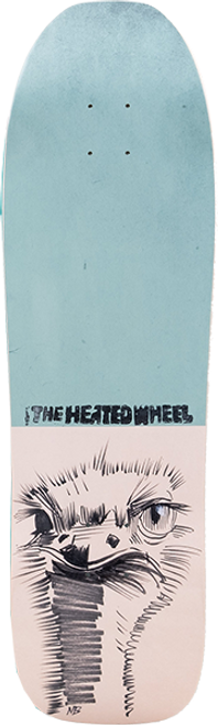 THE HEATED WHEEL OSTRICH SKATEBOARD DECK-9.37X32