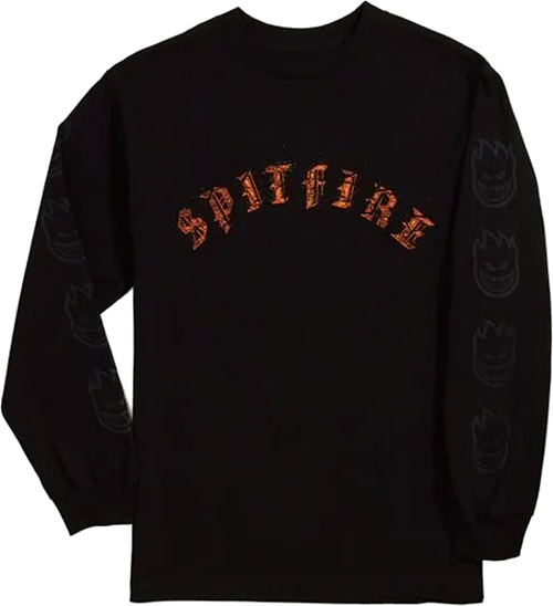 SPITFIRE OLD E EMBERS LONGSLEEVE SMALL BLK