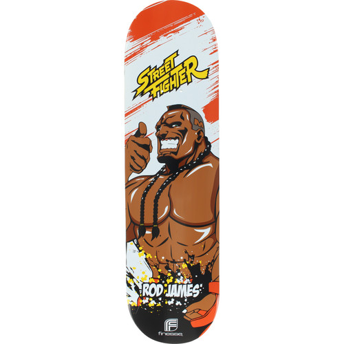 Finesse Streetfighter Deejay Skate Deck White Red 8.25