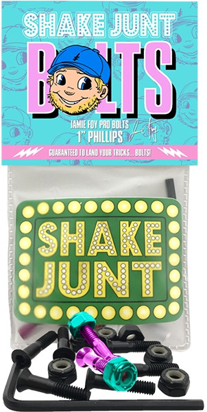 SHAKE JUNT FOY 1" PHILLIPS HARDWARE BLK/TEAL/PINK 1set