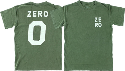 ZERO NUMERO SS TSHIRT XLARGE ARMY/WHT