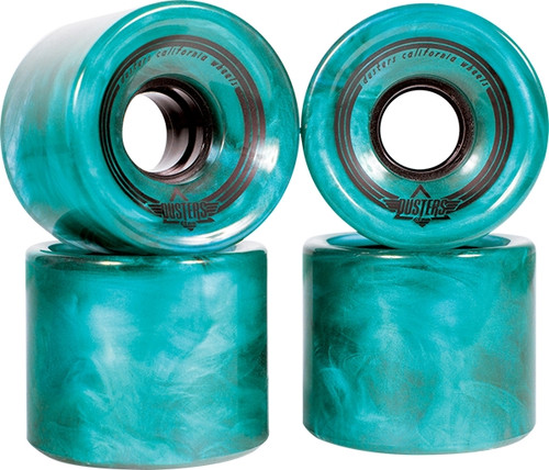 DUSTERS SWIRL 65mm 83a TEAL WHEELS SET