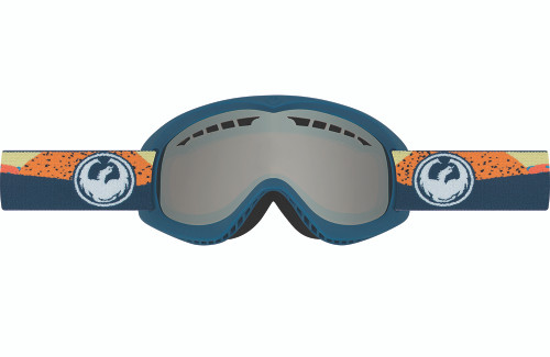 Dragon DX 8 Snow Goggles Blue Kick Orange Amber ION