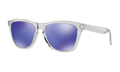 Oakley Frogskins Sunglasses Polished Clear Violet Iridium