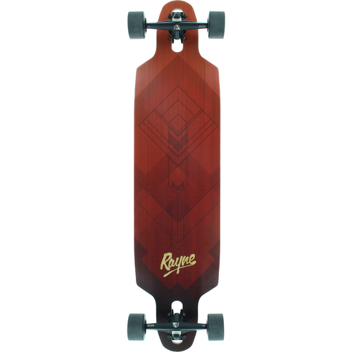 RAYNE CRUSH FIRM FLEX SKATEBOARD COMPLETE-9.5x39 RED STAIN
