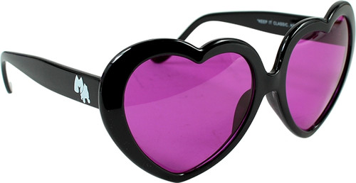 HAPPY HOUR HEART ONS BLK SUNGLASSES