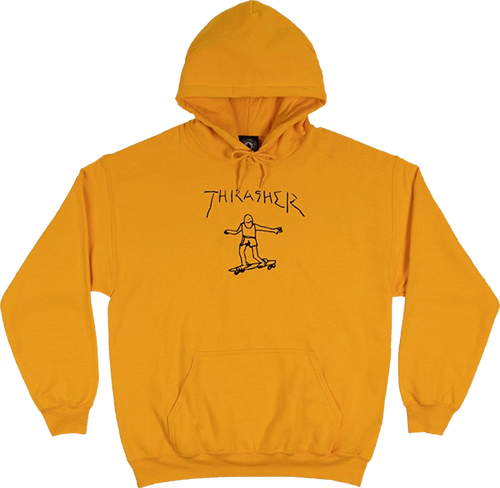 THRASHER GODZILLA LOGO HD/SWT LARGE  GOLD