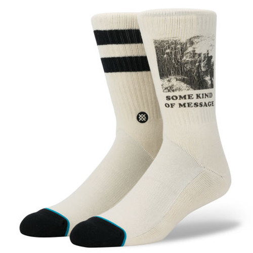 Stance Message Socks Mens Natural L (9-12)