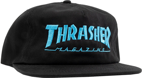 THRASHER MAG LOGO HAT ADJ-BLK/BLUE