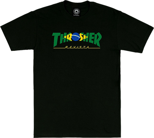 THRASHER BRAZIL REVISTA SS TSHIRT SMALL BLACK