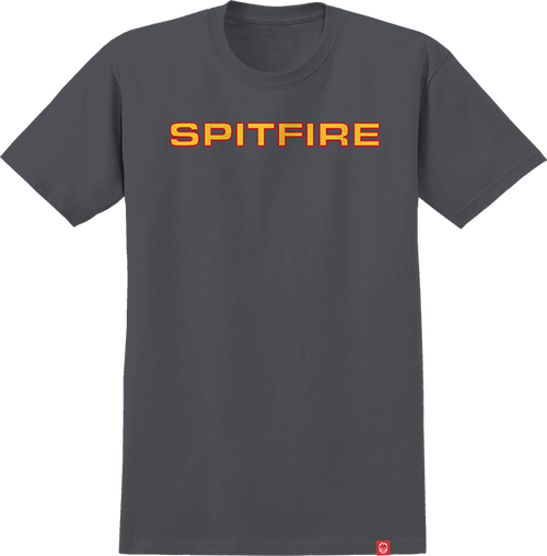 SPITFIRE CLASSIC '87 SS TSHIRT MEDIUM CHARCOAL/GOLD/RED