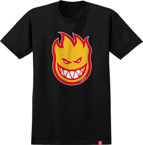 SPITFIRE BIGHEAD FILL SS TSHIRT MEDIUM BLK/GOLD/RED