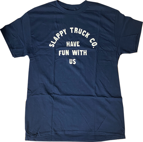 SLAPPY HAVE FUN SS TSHIRT MEDIUM NAVY