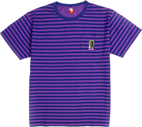 ALIEN WORKSHOP DINOSAUR JR. GRN MIND STRIPED POCKET SS TSHIRT XLARGE PUR