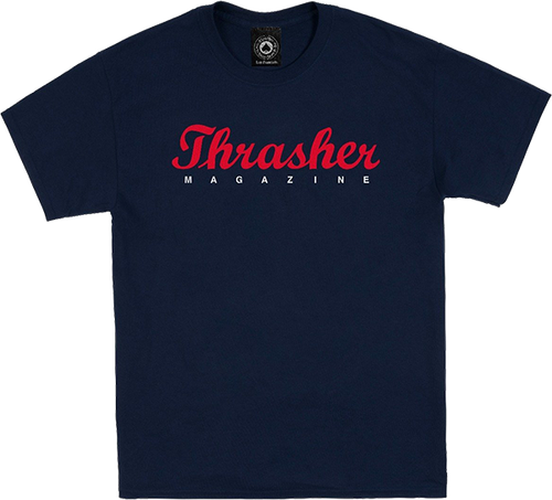 THRASHER SCRIPT SS TSHIRT MEDIUM NAVY