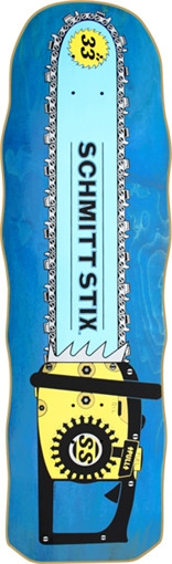 SCHMITT STIX CHAINSAW Skateboard Deck-10x33 BLUE