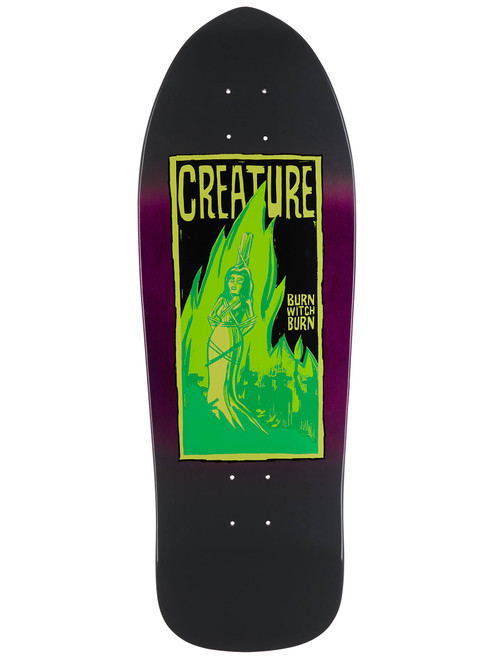 Creature Burn Witch Burn Skate Deck Purple 9.89