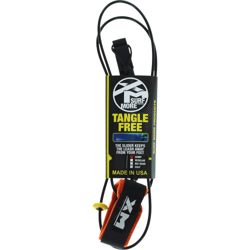 XM Tangle Free DS Comp Surf Leash Black 8'